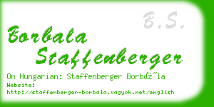 borbala staffenberger business card